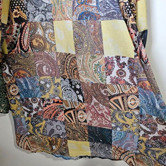 EUC LIKE NEW UMGEE + BOHO PATCH LIKE PRINT LONG/DUSTER KIMONO TOP SIZE 1XL - Picture 12 of 16